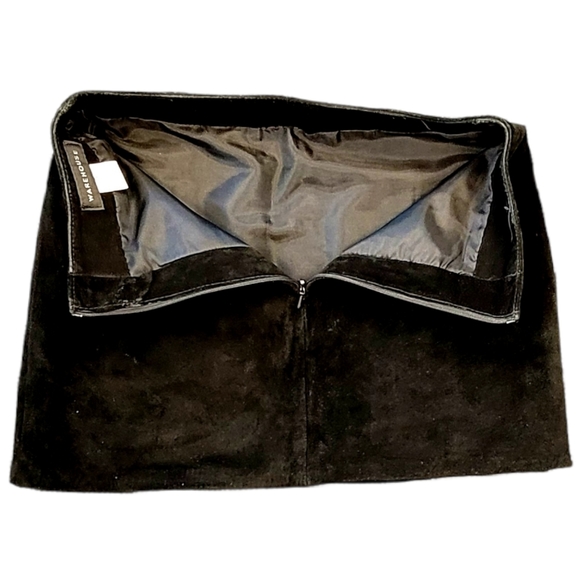 Vintage 90s Genuine Suede Leather Skirt - Picture 3 of 7